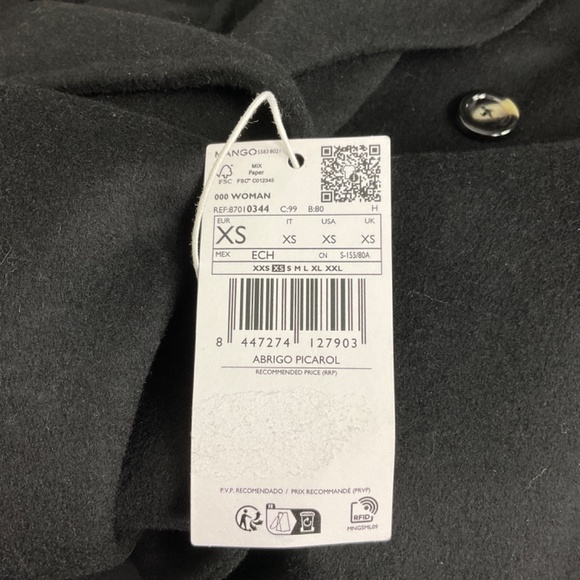 Mango Picarol Handmade Wool Coat NWT - Picture 9 of 16